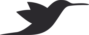 logotipo do colibri somente na cor preta